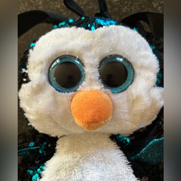 EUC TY Beanie Boo Penguin backpack purse - Picture 2 of 11